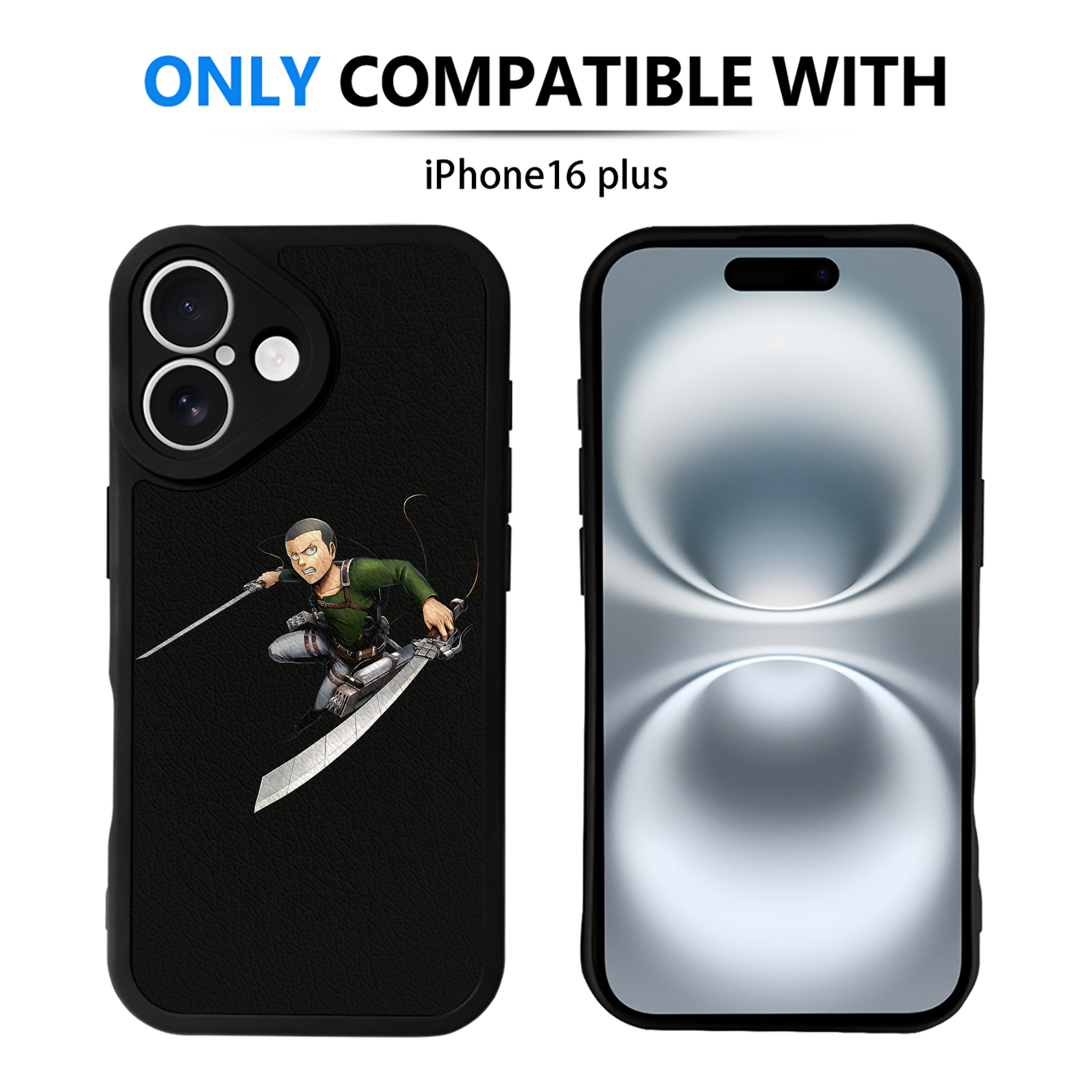 （画像用） 進撃の巨人 コニー·スプリンガー Attack on Titan Connie Springer 【iPhone 16シリーズ対応】シリコンスマホケース（レザー調） 材質：シリコン